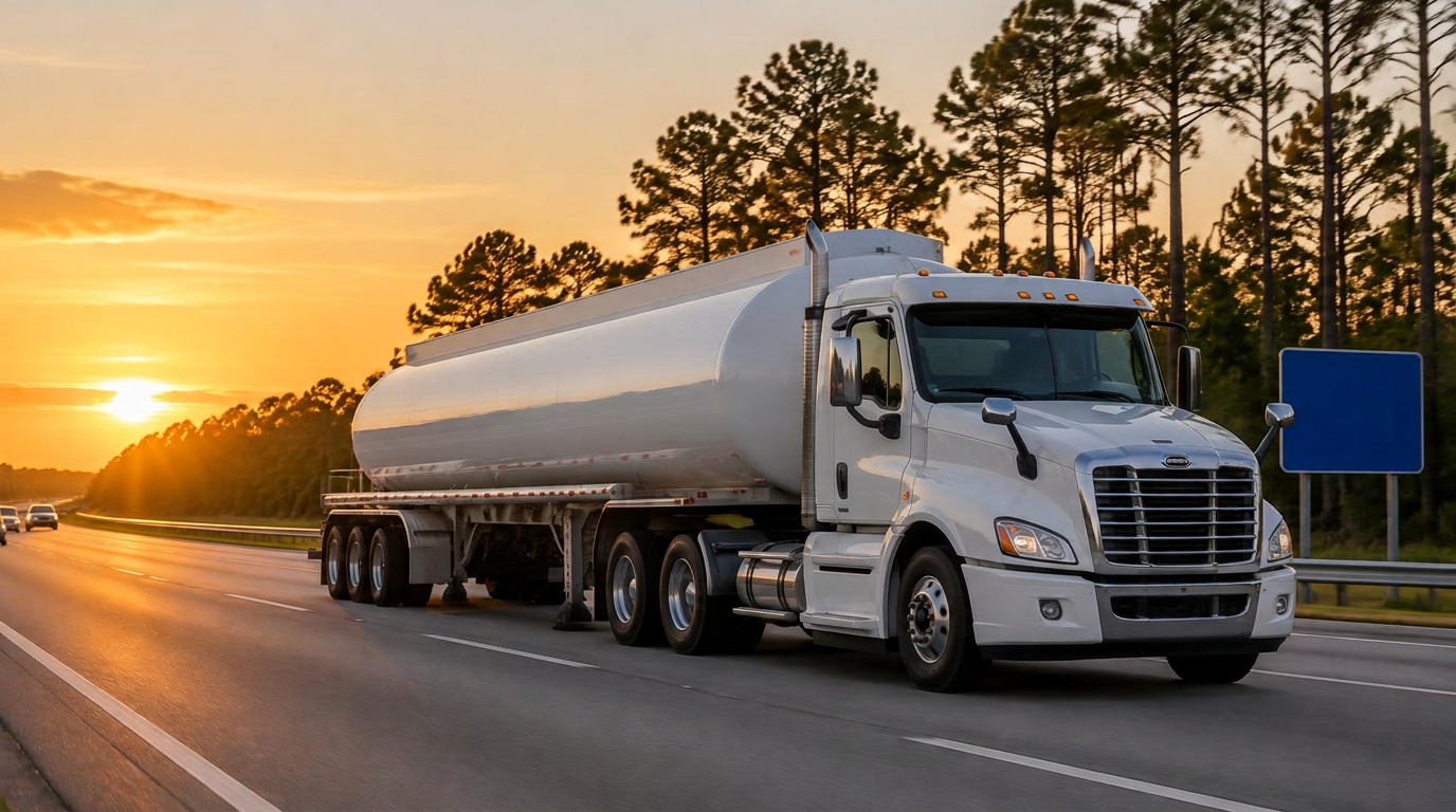 Evermark petroleum tanker on a North Florida highway
